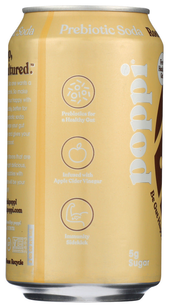POPPI: Root Beer Prebiotic Soda, 12 fo