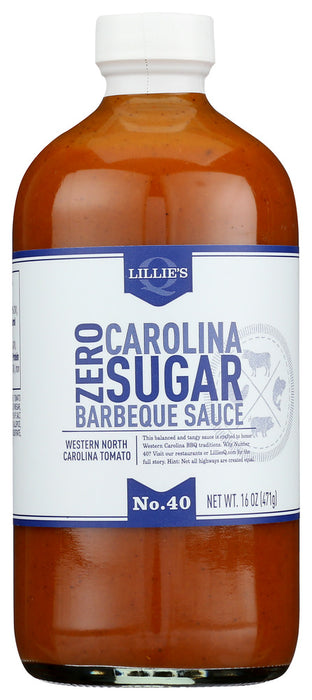 LILLIES Q: Sauce Carolina Zero Sgr, 16 OZ