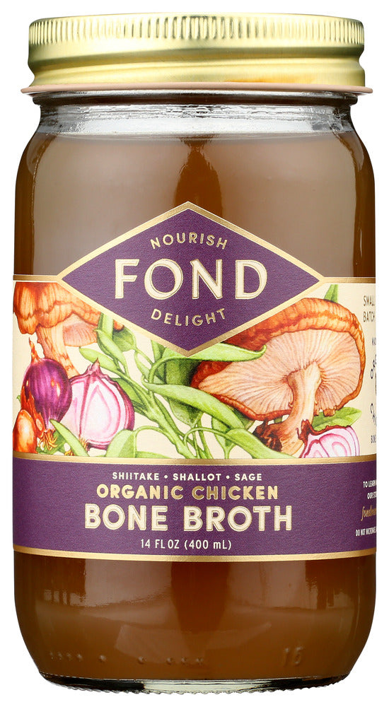 FOND BONE BROTH: Broth Bone Shiitake N Sage Chicken Organic, 14 FO - No Brand For Less
