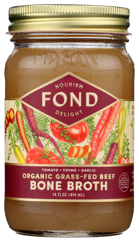 FOND BONE BROTH: Beef Bone Broth Garlic Thyme, 14 fo - No Brand For Less