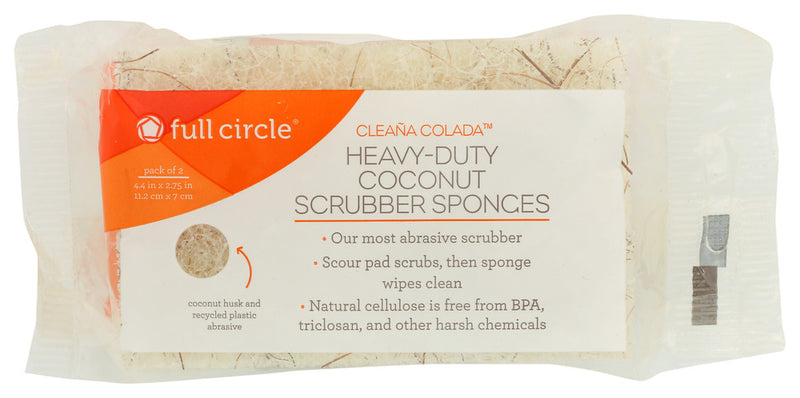 FULL CIRCLE HOME: Coconut Scrubbing Sponges, 2 ea