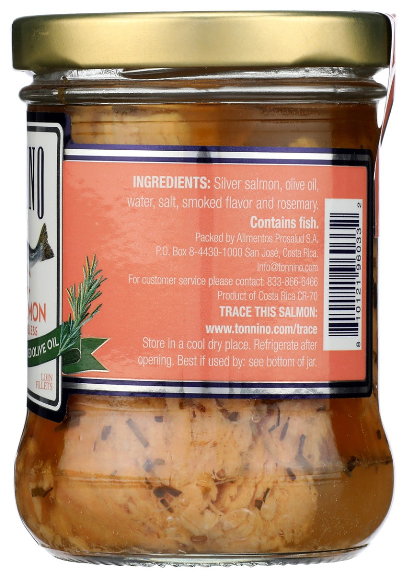 TONNINO: Silver Salmon Fillets with Rosemary in Olive Oil, 6.03 oz