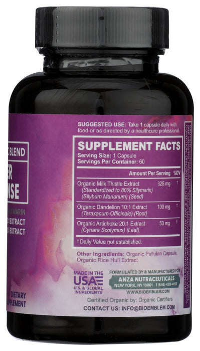 BIOEMBLEM: Organic Liver Cleanse, 60 vc