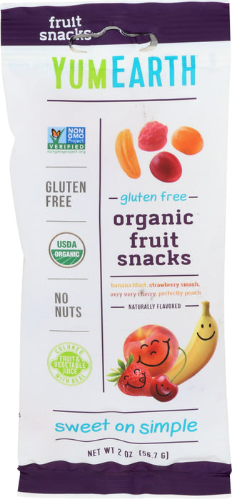 YUMMY EARTH: Organic Fruit Snack 4 Flavors, 2 oz