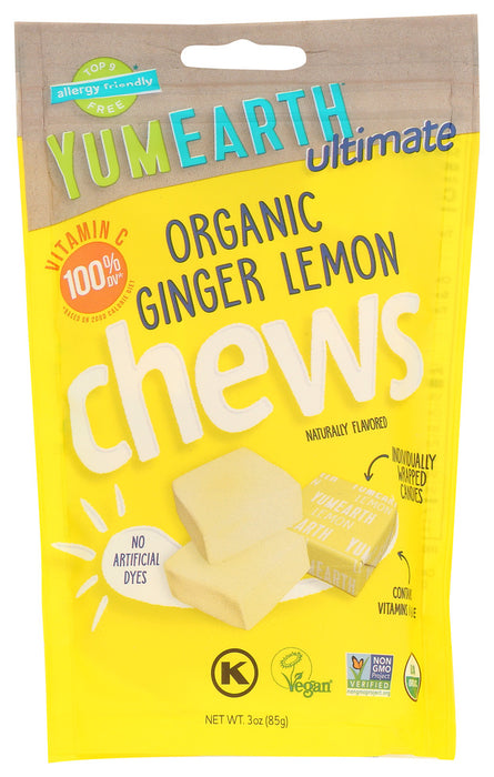 YUMEARTH: Organic Ginger Lemon Chews, 3 oz