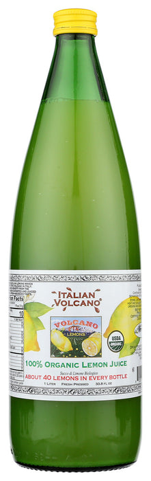ITALIAN VOLCANO: Organic Lemon Juice, 33.8 oz