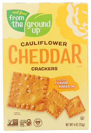 FROM THE GROUND UP: Cheddar Cauliflower Crackers, 4 oz