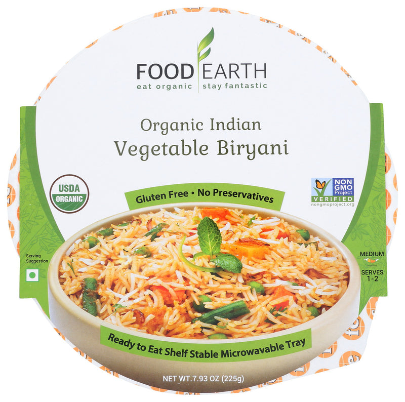 FOOD EARTH: Entree Veg Biryani, 7.93 oz - No Brand For Less