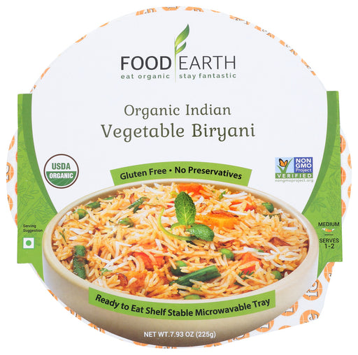FOOD EARTH: Entree Veg Biryani, 7.93 oz - No Brand For Less