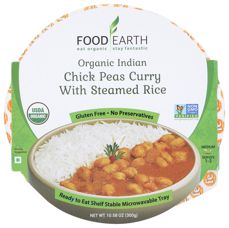 FOOD EARTH: Entree Chickpea Crry Rice, 10.58 oz - No Brand For Less