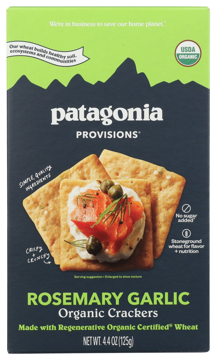 PATAGONIA PROVISIONS: Organic Rosemary Garlic Cracker, 4.4 oz