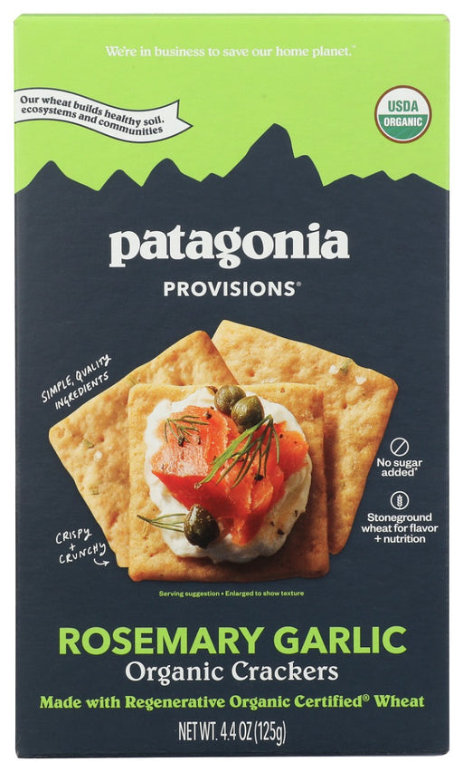 PATAGONIA PROVISIONS: Organic Rosemary Garlic Cracker, 4.4 oz