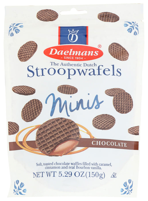 DAELMANS: Mini Chocolate Stroopwafels In Bag, 5.29 oz