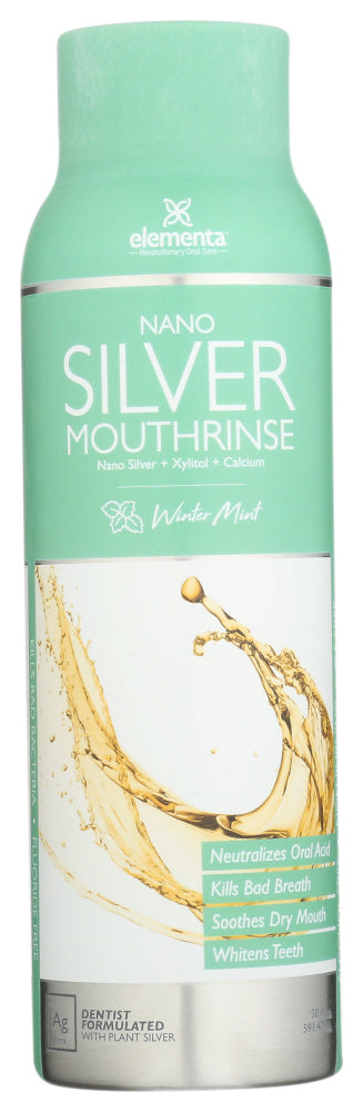 ELEMENTA SILVER: Nano Silver Mouth Rinse Wintermint, 20 oz - No Brand For Less