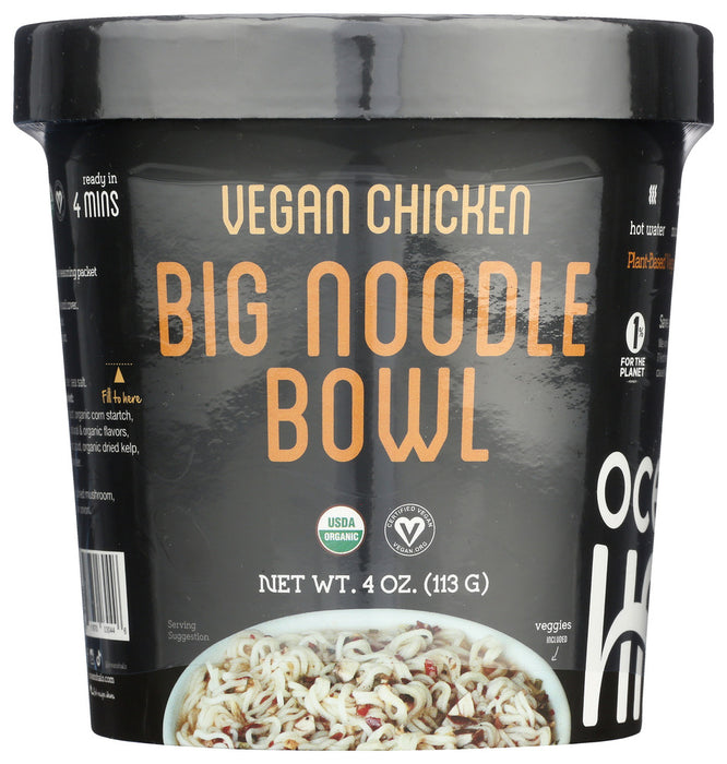 OCEANS HALO: Vegan Chicken Big Bowl Noodles, 4.02 oz