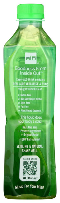 ALO: Awaken Wheatgrass Real Aloe Vera Drink, 16.9 oz