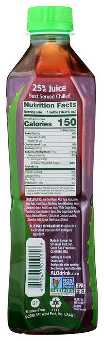 ALO: Beverage Aloe Spring Mixed Berry, 16.9 oz