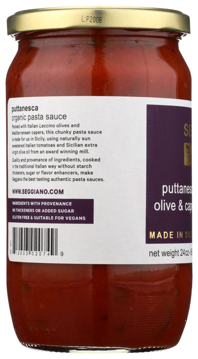 SEGGIANO: Sauce Pasta Puttanesca Organic, 24 oz