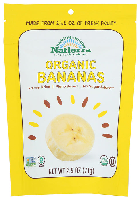 NATIERRA NATURE'S ALL: Organic Freeze Dried Banana, 2.5 oz