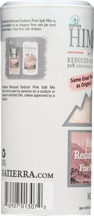 NATIERRA: Himalania Reduced Sodium Fine Pink Salt Shaker, 6 oz