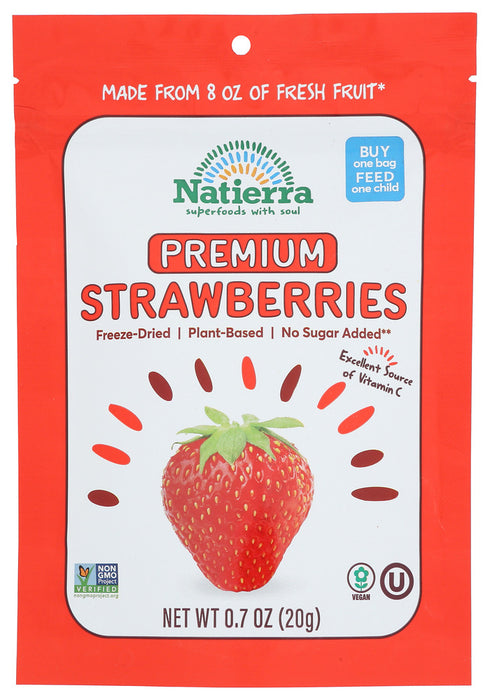 NATIERRA: Freeze Dried Strawberries, 0.7 oz