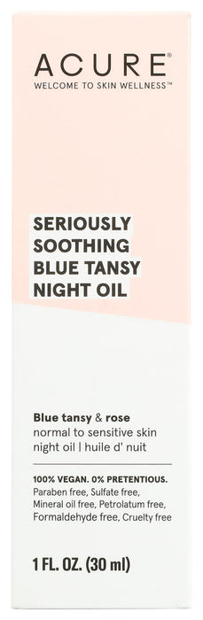 ACURE: Seriously Soothing Blue Tansy Facial Night Oil, 1 fl oz