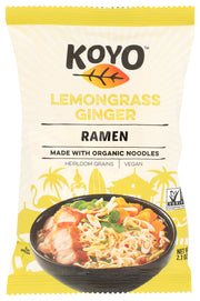 Lemongrass flavored broth will transport you on a Thai inspired culinary journey with aromatic lemon-lime taste and hints of mint and ginger. Our organic noodles are baked, not fried, and are crafted in the traditional roll-and-cut method from freshly milled, organic heirloom grains.