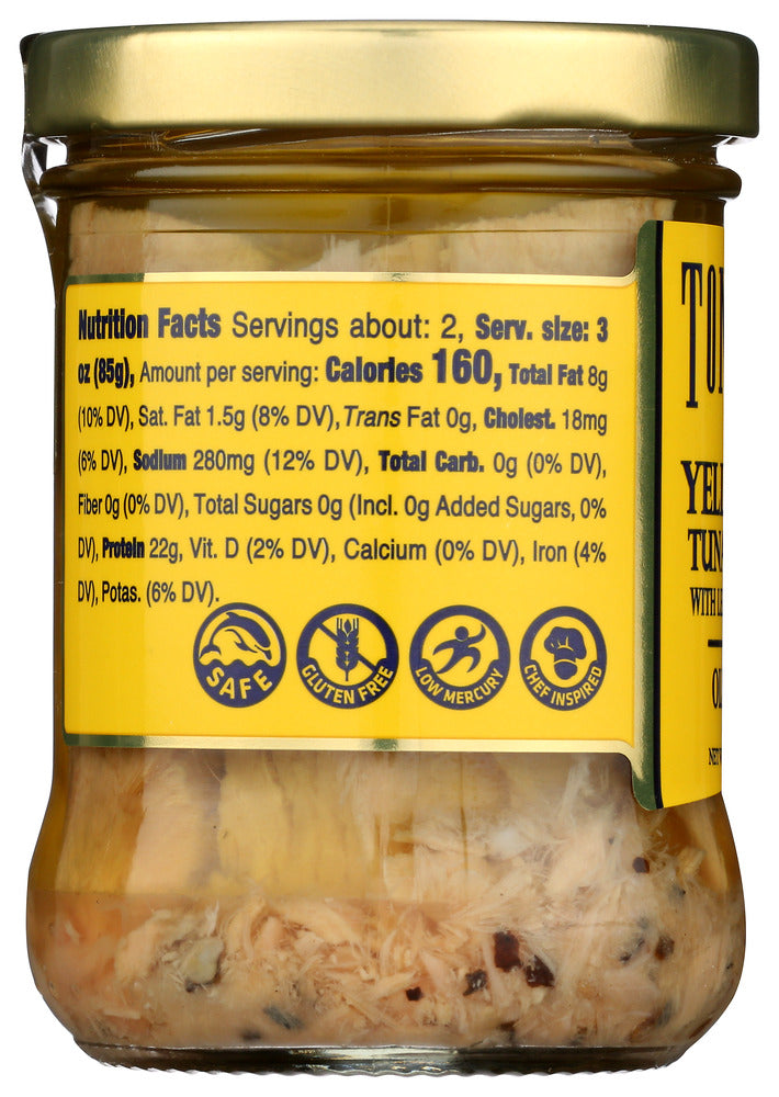 TONNINO: Tuna Fillets with Lemon & Peppers in Olive Oil, 6.7 oz
