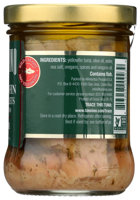 TONNINO: Tuna Fillets with Oregano in Olive Oil, 6.7 oz