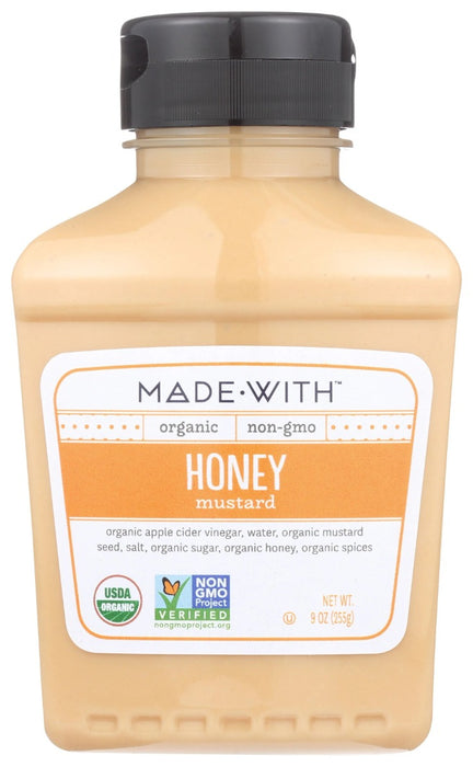 MADE WITH: Organic Mustard Honey, 9 oz