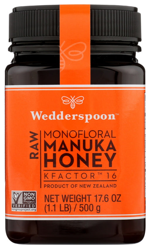 WEDDERSPOON: Raw Monofloral Manuka Honey, 17.6 oz