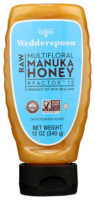 WEDDERSPOON: Raw Multifloral Manuka Honey, 12 oz