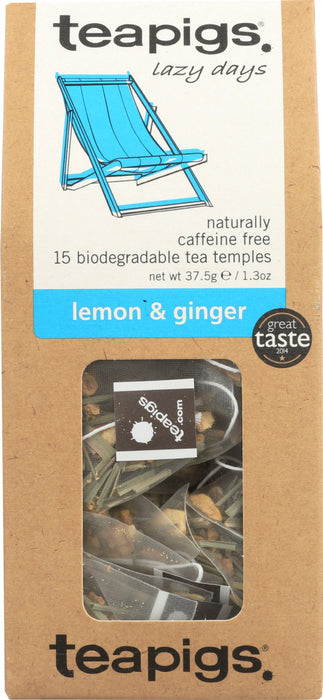 TEAPIGS: Tea Lemon Ginger, 15 ea