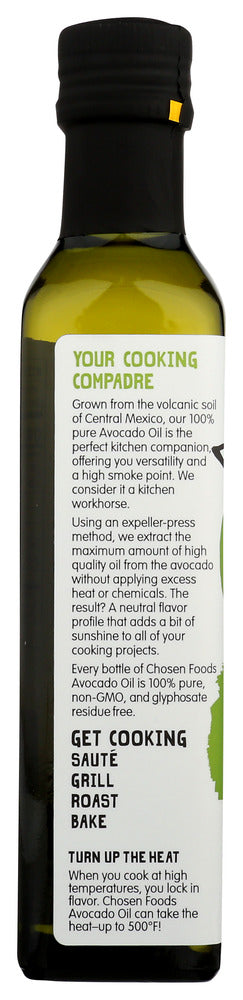 CHOSEN FOODS: 100% Pure Avocado Oil Refined, 250 ml