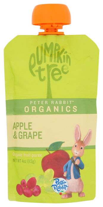 PETER RABBIT: Puree Fruit Apple Grape, 4 oz