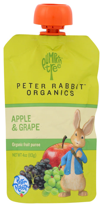 PETER RABBIT: Puree Fruit Apple Grape, 4 oz