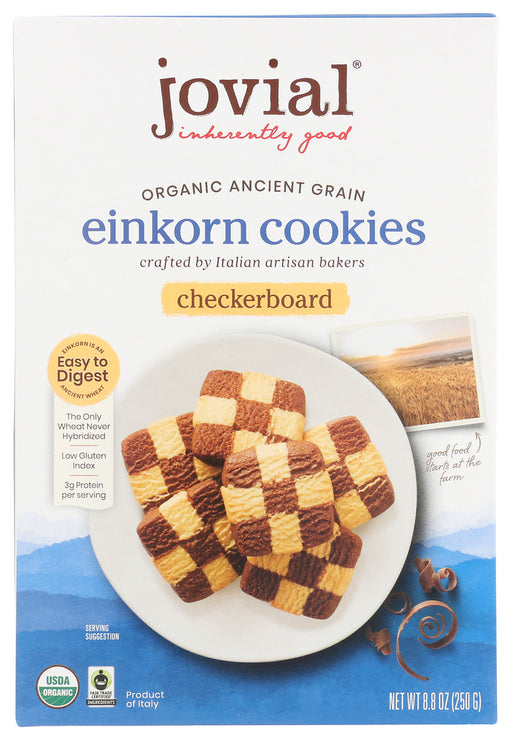 JOVIAL: Organic Checkerboard Einkorn Cookies, 8.8 oz