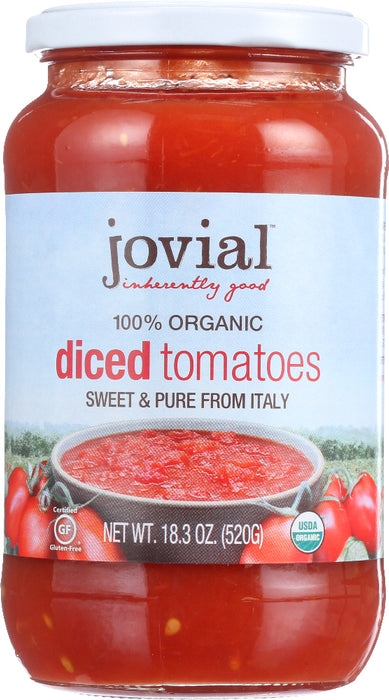 JOVIAL: Organic Diced Tomatoes, 18.3 oz