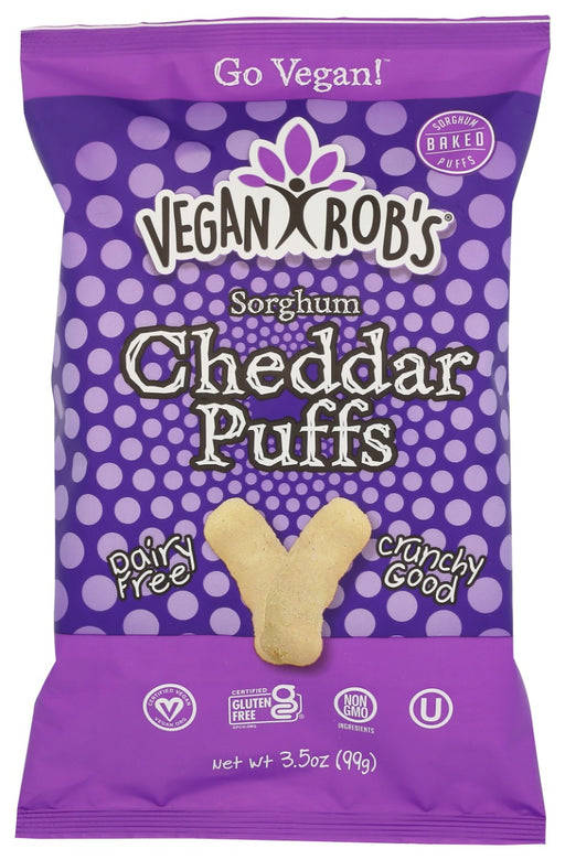 Vegan Rob's® Dairy Free Cheddar Puffs are the absolute bomb! They are so creamy, crunchy and delicious! Extra yum!! Made from the finest plant-based ingredients to satisfy your heart and your belly.
Eating this plant-based snacks is better for everyone and supports your compassion for all life. At Vegan Rob's® are always dedicated to creating and producing the finest plant-based, dairy-free snacks. Join and send a case to a friend, it's easy! 