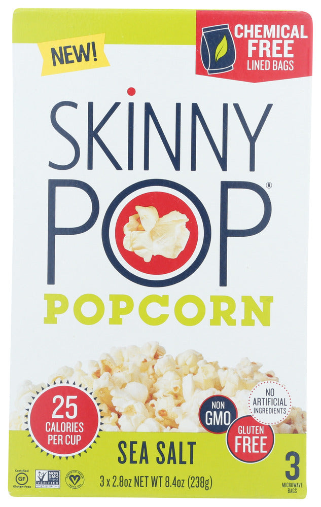 SKINNY POP: Popcorn Sea Salt Microwave, 8.4 oz