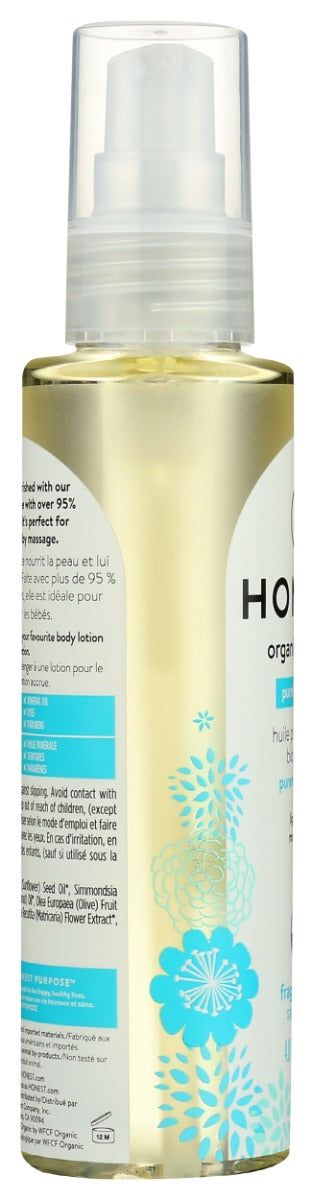 THE HONEST COMPANY: Organic Body Oil Fragrance Free, 4 oz