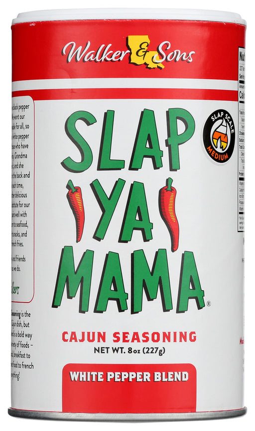 Slap Ya Mama White Pepper Blend is an excellent Cajun blend for those who can't or don't want to consume black pepper. It's a little spicier than the original blend and provides a unique taste because of the use of the white pepper. It's perfect on seafood!