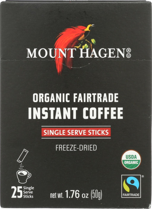 MOUNT HAGEN: Organic Instant Regular Coffee Single Serve Sticks, 1.76 oz