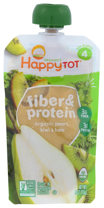 HAPPY BABY: Fiber & Protein Pears, Kiwi & Kale, 4 oz
