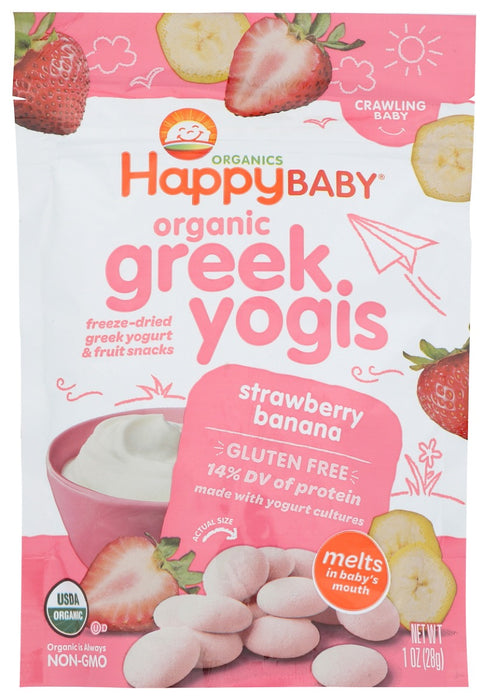 Our strawberry banana Greek yogis introduce baby to wholesome Greek yogurt early on. These freeze dried organic yogurt drops provide protein and an added boost of probiotics to support digestive health.
