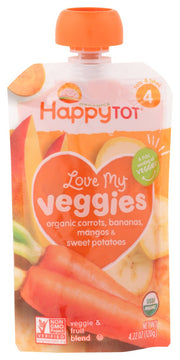 This vibrant combination of organic carrot, banana, mango and sweet potato provides a FULL serving of organic veggies! With this pouch, it's never been easier for your toddler to eat (and enjoy!) his veggies.
