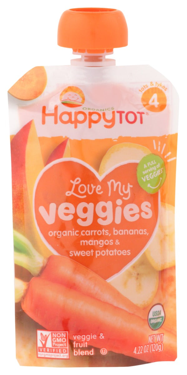 This vibrant combination of organic carrot, banana, mango and sweet potato provides a FULL serving of organic veggies! With this pouch, it's never been easier for your toddler to eat (and enjoy!) his veggies.
