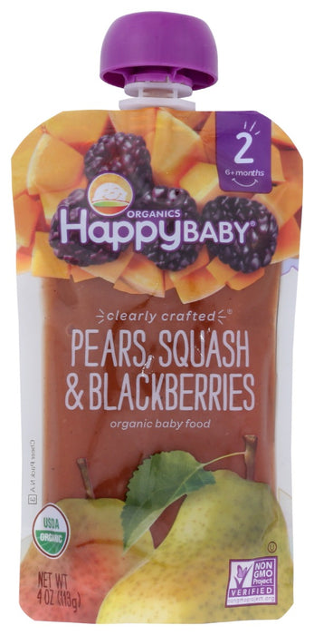 
Sweet and truly delicious, this purple pure takes baby on a culinary adventure thanks to juicy blackberries, which we buy from British Columbia-based Pacific Coast Fruit. We add organic pears and butternut squash into the recipe for a satisfying, silky blend of wholesome ingredients.
