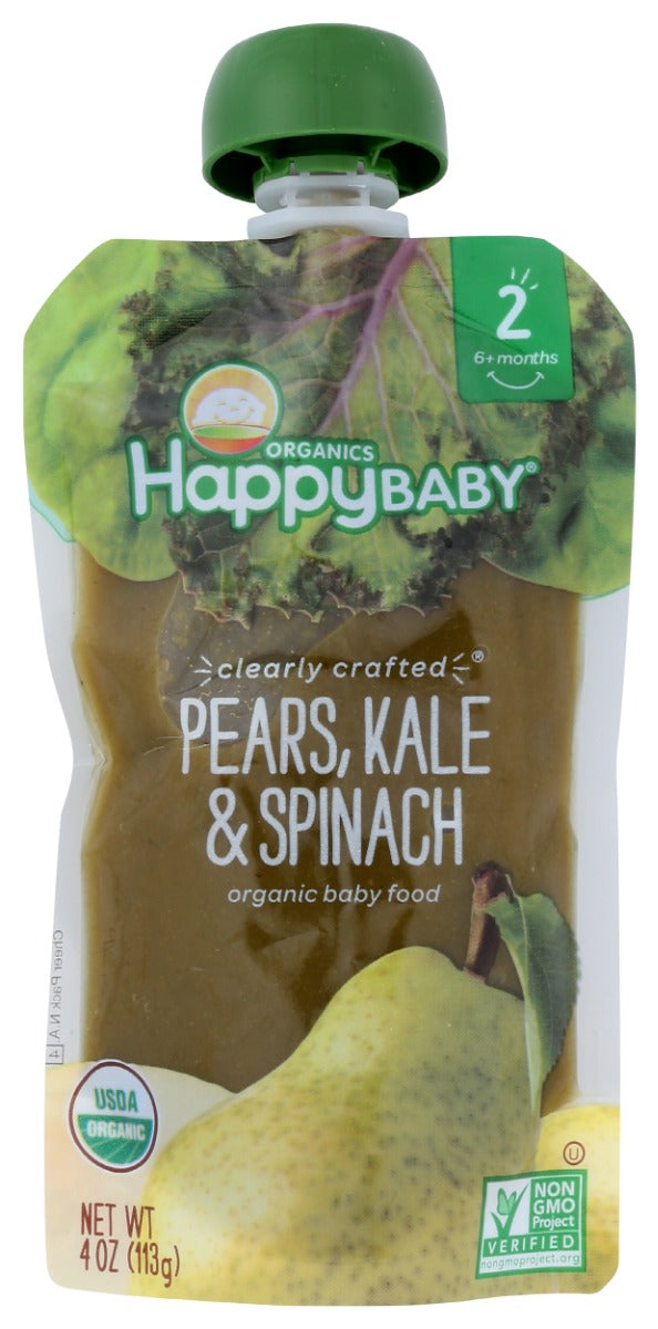 Featuring organic superfoods for your super babe, this tasty veggie-forward recipe delivers a trio of green goodness. We combine organic kale, proudly grown by a family farm in sunny California, with savory spinach, then delicately balance both with the natural sweetness of organic pears. Deliciously simple, this pouch brings leafy greens home to little one.