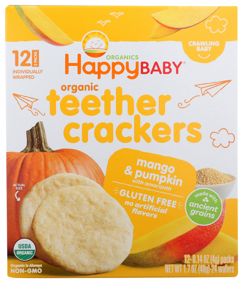 HAPPY BABY: Cracker Teethr Mngo Pmpkn, 1.7 oz - No Brand For Less